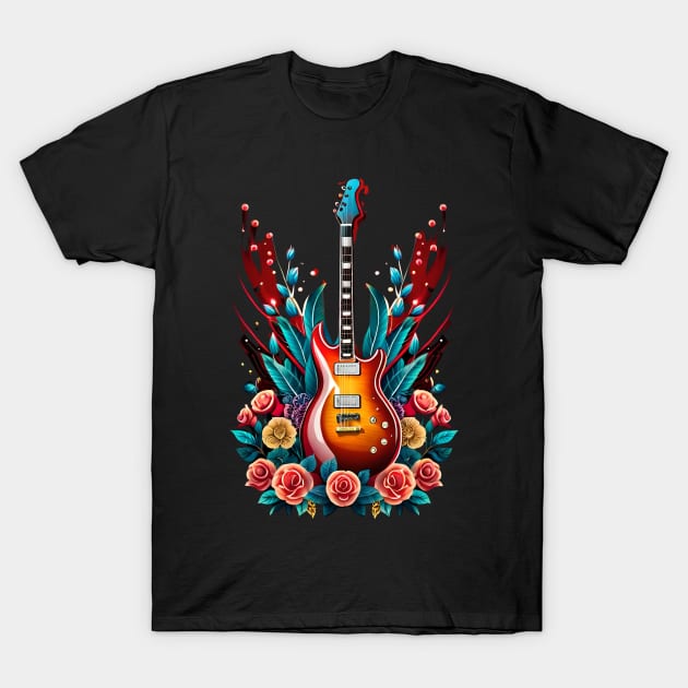 Electric guitar splash blood 32 T-Shirt by Dandeliontattoo